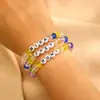 Moda Transfronteriza K-Pop Grupo de Chicas Cazadoras de Demonios Pulsera de Cuentas Coloridas Elástica Pulsera de Apoyo con Letras Kpop para Mujeres