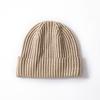 Gorro de cachemira para niños, 100% cachemira pura, para otoño e invierno, nuevo, cálido, bicolor, con reborde, de punto, de lana de cachemira, gorro frío.