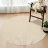 Tapete redondo lavável de cashmere sintético para decoração de estudo e sala de estar, tapete de chão macio, produto popular transfronteiriço, tapete doméstico antiderrapante e resistente à sujeira