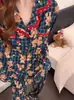 Em EstoquePijama Fofo de Urso com Xadrez Britânico para Mulheres, Novo para Primavera e Outono, Soltinho, Manga Longa, Calça Longa, Roupa de Casa