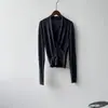 Suéter de punto cruzado con cuello en V estilo francés Beishan Tongshu para mujer, top básico elegante de manga larga para otoño P218