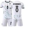 Traje Blanco de Secado Rápido No 25-26. 7 Ronaldo 10B Jersey de Asiento 8B Fe Portugal Visitante No. 21 Uniforme de Fútbol Rota