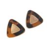 Pendientes Geométricos de Moda 2024 Versátiles Personalizados Estilo Europeo y Americano Triángulo Metal Leopardo