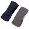 Accesorios para el cabello de punto con felpa europea y americana para otoño e invierno, banda gruesa de lana para el cabello, diadema deportiva cálida a prueba de frío, orejeras, gorro cruzado