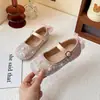 Zapatos de Princesa para Niñas 2026 Primavera y Otoño Nuevos Zapatos de Cristal para Niñas, Zapatos Pequeños de Cuero Suave para Bebé