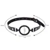 Qianbaiqu Sm Bola Oral Tapón Bucal Sexy con Agujeros Grande, Mediano y Pequeño Tapón Bucal de Silicona Completa y Grilletes Juguete Sexual para Adultos