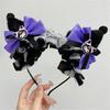 Bonito desenho animado pelúcia orelhas bandana feminino kulomi roxo arco bandana cos acessórios para cabelo pacotes de cabelo sanrio