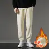 Artículos en Stock821 2302 Algodón Casual Popular Invierno Forro Polar Cálido Engrosado Pantalones Deportivos de Chándal Pesados