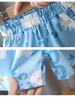 7113 Ropa de Playa para Niños traje Verano Camisa de Manga Corta Pantalones Cortos Niños Vacaciones Verano Dos Piezas Internet de Moda