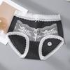 Ropa interior de algodón modal para mujer talla grande 100 kg 10A Seda de morera Antibacteriana Transpirable Entrepierna extendida Encaje Cintura alta
