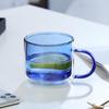 Copo de dupla camada de vitral Copo de vidro doméstico Câmara masculina Copo de suco Copo de leite de café personalizado