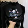 Top Básico de Manga Larga Casual De Rong para Niños Colección Otoño/Invierno 2026 Nuevo Top de Otoño para Niñas con Cuello Semi-Alto