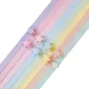Origami de estrela feito à mão de alta aparência em cores de macaron, garrafa da sorte de estrela de cinco pontas feminina estilo ins, presente