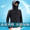 Ropa de Protección Solar Unisex de Malla de Seda de Hielo, Estilo Cortavientos con Capucha de Verano, Chaqueta Transpirable para Pesca al Aire Libre con Protección Solar
