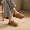 2026 Año Muller Zapatillas de Felpa para Patatas Pequeñas Aumentador de Altura Zapatos Birkenstock Cobertura Total Forradas de Felpa Suela Gruesa Zapatos de Algodón Cálidos Birkenstock Mujer