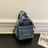 Bolso de Mano de Mezclilla Casual Versátil de Moda Otoño e Invierno para Mujer 2026 Nuevo Estilo Cremallera Retro Bolso Cruzado Bolso para Teléfono Móvil