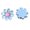 Pinza para el pelo de flor de margarita multicapa de color hielo transparente, clip de cuerda para el pelo, hebilla de zapato de pegamento de crema DIY, accesorios de resina al por mayor