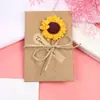 Cartões de aniversário criativos estilo retrô, cartões de felicitações de alta qualidade, papel kraft, DIY com flores secas, para expressar gratidão e enviar bênçãos, adequados para formatura e o Festival Qixi