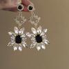 Pendientes de Borla con Forma de Gota de Agua y Mariposa Incrustados de Diamantes de Lujo y Exquisitos Pendientes de Princesa Dulce para Mujer Pendientes Explosivos Transfronterizos Europeos y Americanos