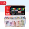 Bestseller transfronterizo caja roja y negra marcadores acrílicos líquidos directos 120/168 colores amplia gama de colores punta suave no traspasa para dibujo a mano
