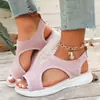 Nuevas Sandalias Planas Tejidas de Punta Abierta para Mujer 2026 Comercio Exterior Transpirables Suela Suave Chanclas Casuales de Playa wish