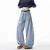 Jeans curvos desgastados estilo retro americano para hombre, nueva marca de moda otoño 2026, diseño elegante y genial, pantalones de pierna ancha