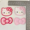 Lindo Acrílico de Gelatina Transparente Accesorios de Gato Kt con Lazo Material Hecho a Mano para Tocado Pasador Funda de Teléfono Móvil