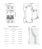 Disyuntor miniatura de 40 amperios, 120 V/240 V, unipolar, interruptor de desconexión de CA solar MCB C40
