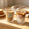 Tazas de Vidrio Trendy con Tapa abatible al por Mayor, Tazas de Té Transparentes, Tazas de Regalo Personalizables con Logo, Tazas para Bebidas Lácteas, Tazas de Café