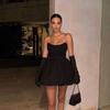 Vestido Novo Atacado Amazon Vestido Transfronteiriço Europeu e Americano Vestido Curto Tomara que Caia Estilo Hepburn Vestido Preto Pequeno Plissado Linha A