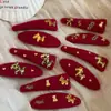Horquilla lateral estilo rojo Año Nuevo Año del Caballo, Accesorio para el cabello exquisito de alta gama, Adorno pequeño, Pinza para flequillo, Accesorio para el cabello BB Clip