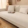 Funda Nueva para Sofá Antideslizante Cojín de Asiento Lavable Color Sólido Chenilla Alfombrilla para Sofá