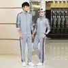 Direto do fabricante: Conjunto de agasalho esportivo masculino para primavera/outono, conjunto casual masculino de moletom e calça de moletom, cardigã de abertura frontal, conjunto estilo estudante