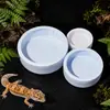 Tigela de Comida e Tigela de Água para Répteis para Prevenir Fuga, Hamster de Geckos Criação Larvas de Tenébrio Plástico Fabricante para Prevenir Fuga, Tigela de Comida para Répteis