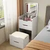 Tocador moderno, mueble de almacenamiento multifuncional minimalista moderno para dormitorio, tocador integrado, gabinete con cajones, tocador de noche