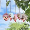 Kit de material para muñeca de cáscara de nuez DIY, kit de accesorio de campana natural de manivela, muñeca colgante para coche, colgante de cachorro al por mayor