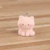Lindo Colgante de Gatito Afelpado 3D Llavero Hecho a Mano DIY Cadena de Teléfono Hebilla de Bolso Materiales para Accesorios de Coche