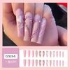 Europa y Estados Unidos diamante uña piezas de uñas al por mayor usar largo amor parche de uña postiza uñas a presión