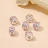 Set de Preservación del Color para Bolsas de Oro de 18K Accesorios de Cuentas de Zirconia de Color Cubo de Cuentas Espaciadoras Taladro de Cuentas Accesorios para Pulseras de Cuentas