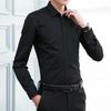 Camisa Multicolor Transfronteriza para Hombre Sin Planchar Talla Grande Transpirable Casual de Negocios Estilo Coreano Camisa de Pulgada Ropa de Negocios Camisa de Hombre Manga Larga