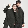 Abrigo para pareja tres en uno removible con forro de felpa, para exteriores, cortavientos, impermeable, cálido, ropa de esquí al por mayor
