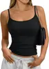 2026 Verano Nuevo Transfronterizo Europeo y Americano para Mujer Moda Versátil Ajustado Cuadrado Chica Picante Camiseta sin Mangas