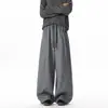Pantalones Casuales Nuevos de Otoño 2026 para Hombre, Pantalones de Pareja Estilo Hong Kong de Nicho, Pantalones Anchos Desestructurados Sueltos, Pantalones Largos de Corte Holgado