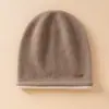 Chapéu de Caxemira 100% Puro Moda Outono e Inverno Chapéu de Tricô Feminino Chapéu Quente Chapéu Pequeno que Valoriza o Rosto Chapéu para Ciclismo ao Ar Livre Chapéu para Frio
