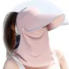 Mascarilla de Protección Solar de Verano para Mujer, Ciclismo al Aire Libre, Estilo Nuevo, Versátil, Transpirable, Chal Anti-UV, Sombrero de Sol para Recoger Té