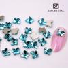 Lago Azul Nail Art Em Forma De Diamante Lágrimas De Sereia Azul Gelo Plano Em Forma De Diamante Fundo Dourado Nail Art Enfeites De Diamante