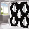 Amazon Halloween Murciélago Fantasma Cortina de Ducha para Baño Hogar Impermeable a Prueba de Moho Cortina de Ducha Cortina de Ducha para Separación de Inodoro
