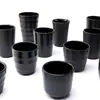 Taza de Melamina Comercial Restaurante Hotel Taza de Agua Olla Caliente Taza para Bebidas Tienda de Barbacoa Taza de Plástico Negro Engrosada Resistente a Caídas
