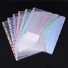 Carpeta de 3 anillas para hojas sueltas, transparente, para guardar hojas de examen de datos, carpeta de música, libro de colección para pasar páginas, bolsa de archivo, nueva transfronteriza