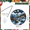 TYU549-568 Colgante Navidad Yeti Acrílico Cadena de Hierro Colgante Vacaciones Ventana Porche Adorno Decorativo
